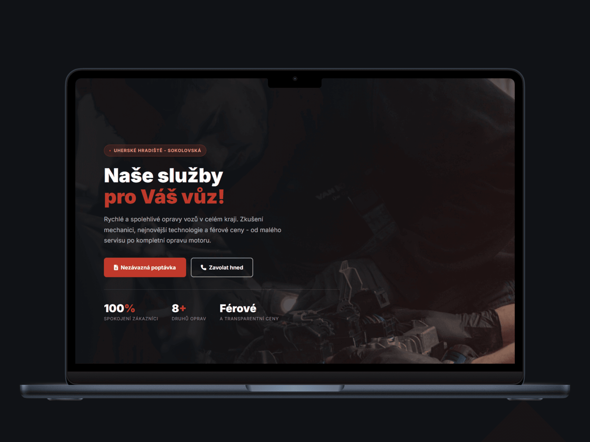 Nový web pro místní autoservis